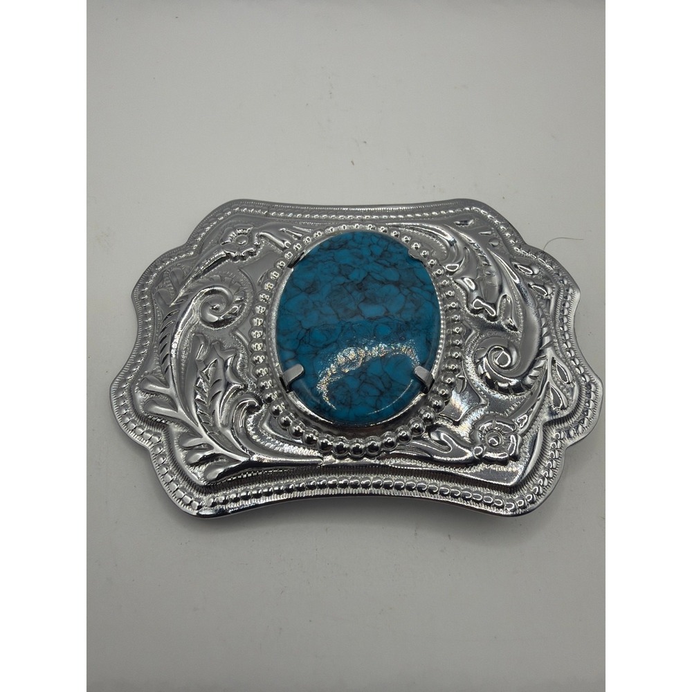 Turquoise Silver Belt Buckle